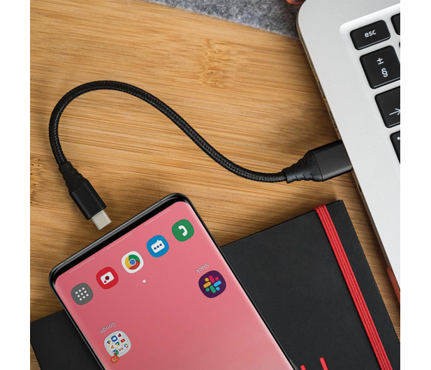 Forever Kabel USB - USB-C CORE 20CM 3A czarny w oplocie - 1380801 - zdjęcie 4